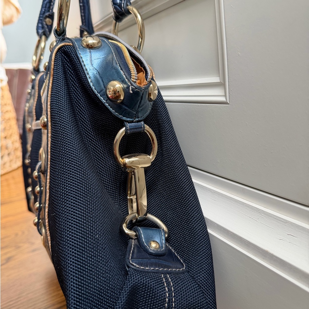 Kathy Van Zeeland Navy Blue Shoulder Bag - Picture 5 of 15